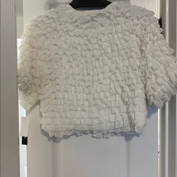 Glamorous Ivory Ruffled Jacket - Picture 4 of 4